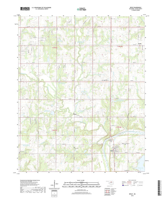 Ripley Oklahoma US Topo Map Image