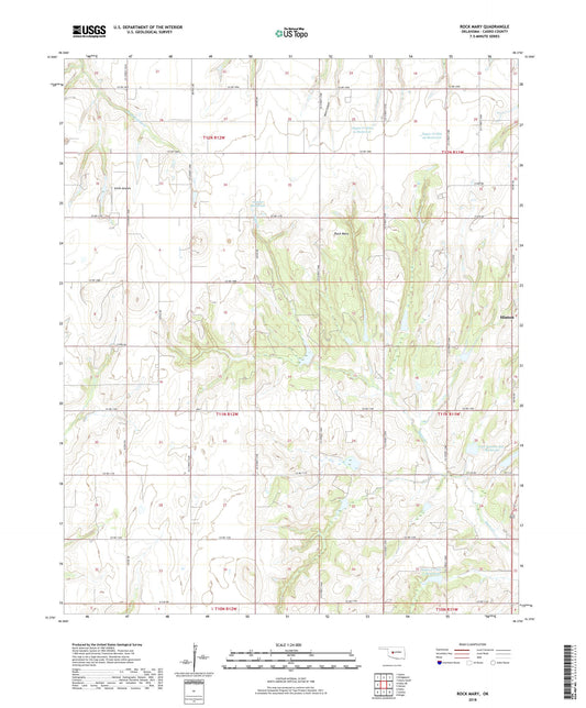 Rock Mary Oklahoma US Topo Map Image