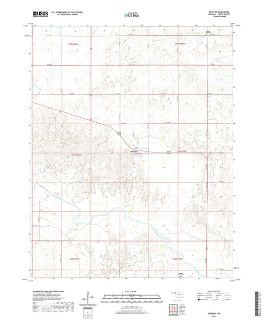 Rosston Oklahoma US Topo Map Image