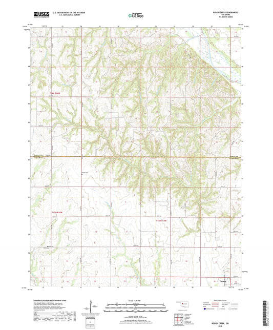 Rough Creek Oklahoma US Topo Map Image