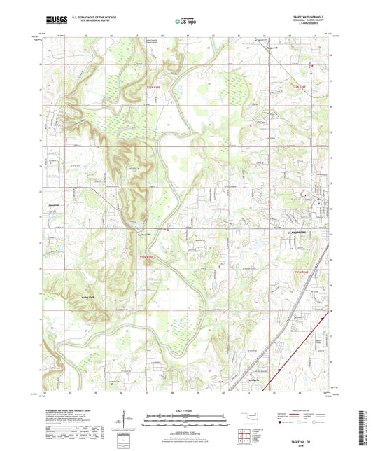 Sageeyah Oklahoma US Topo Map Image