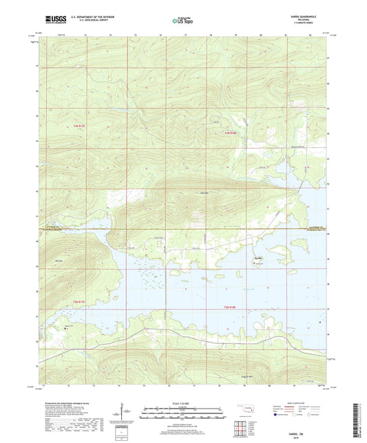 Sardis Oklahoma US Topo Map Image