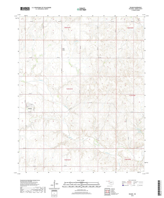 Selman Oklahoma US Topo Map Image