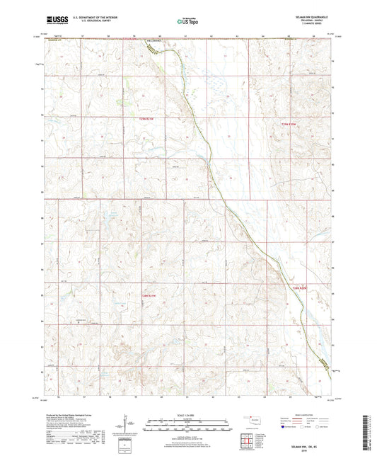 Selman NW Oklahoma US Topo Map Image