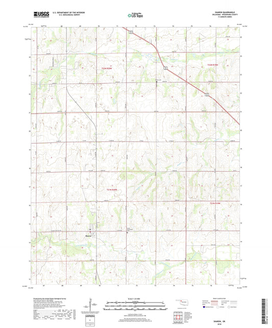 Sharon Oklahoma US Topo Map Image