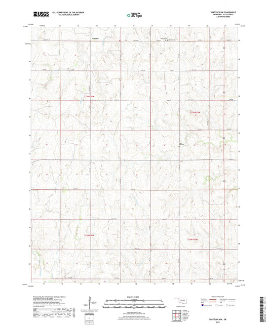 Shattuck NW Oklahoma US Topo Map Image