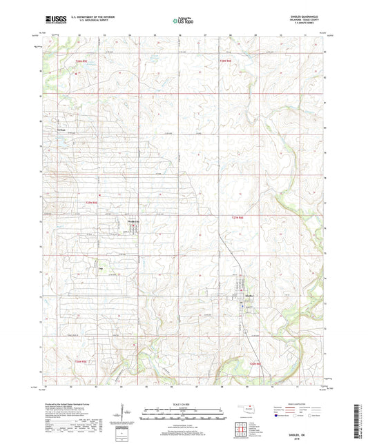 Shidler Oklahoma US Topo Map Image