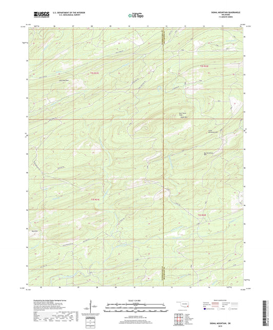 Signal Mountain Oklahoma US Topo Map Image