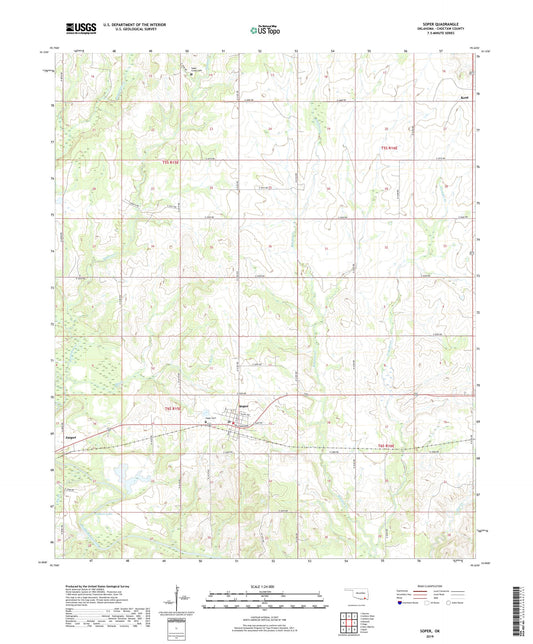 Soper Oklahoma US Topo Map Image