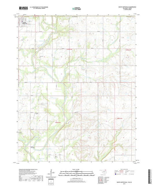 South Coffeyville Oklahoma US Topo Map Image