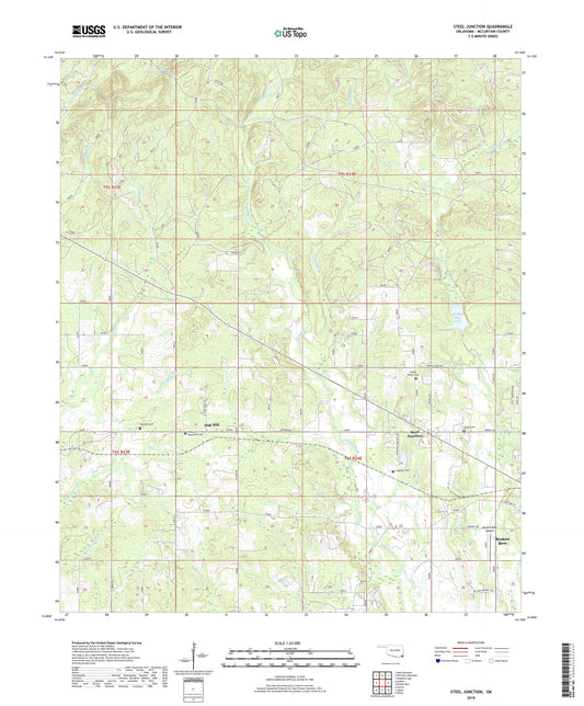 Steel Junction Oklahoma US Topo Map Image