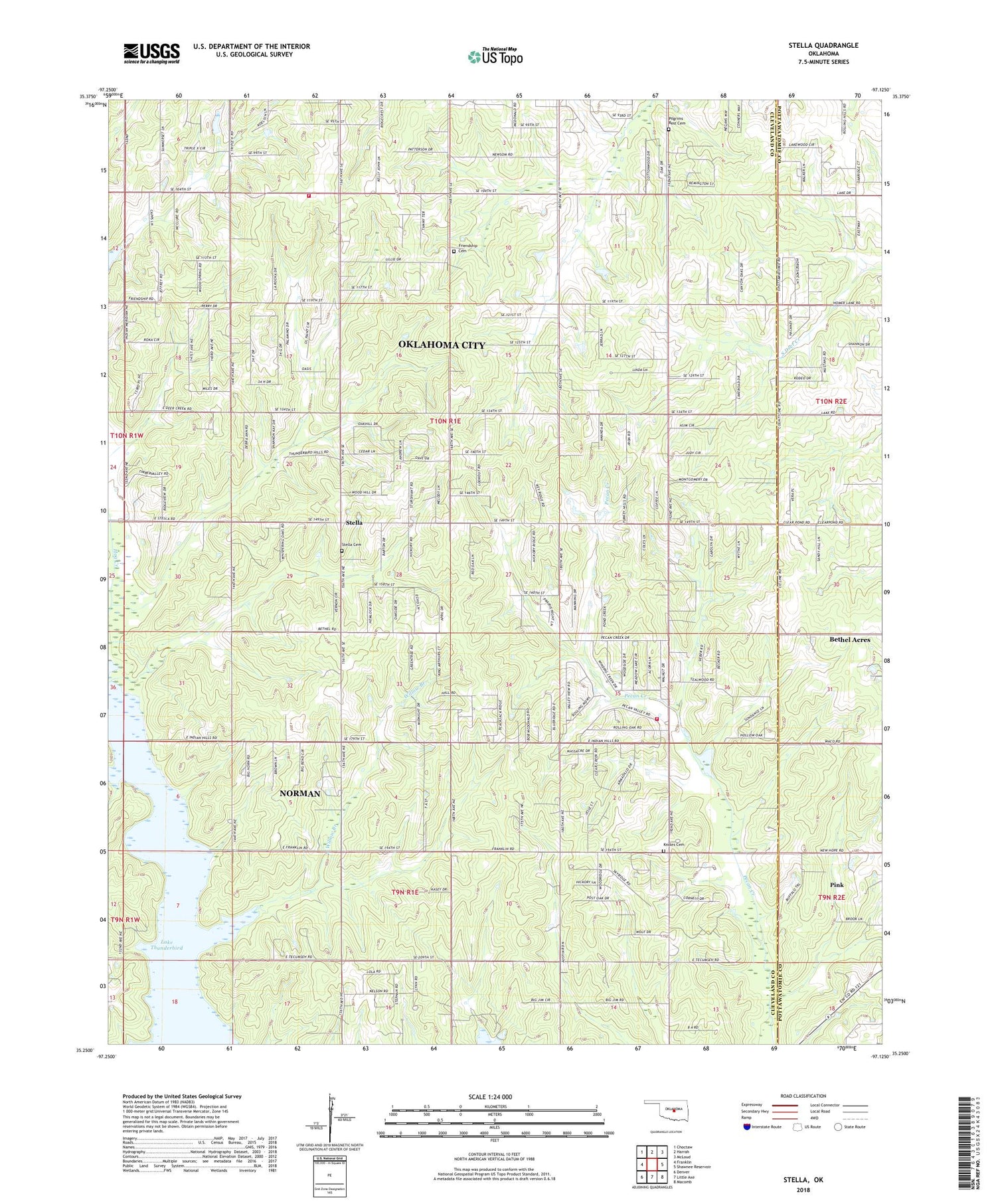 Stella Oklahoma US Topo Map Image