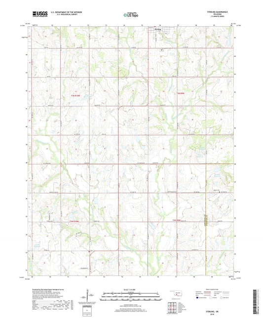 Sterling Oklahoma US Topo Map Image