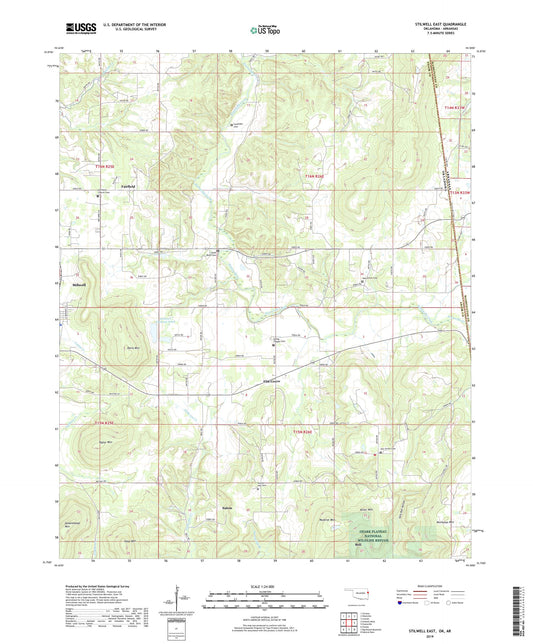 Stilwell East Oklahoma US Topo Map Image