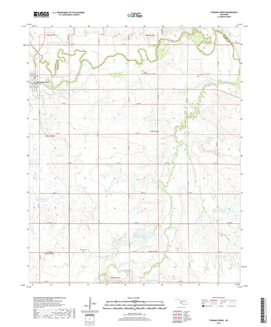 Stinking Creek Oklahoma US Topo Map Image