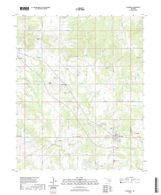 Stonewall Oklahoma US Topo Map Image