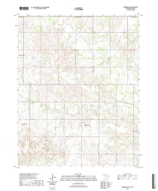 Tegarden NE Oklahoma US Topo Map Image