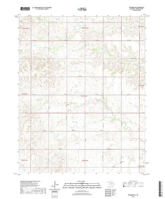 Tegarden SE Oklahoma US Topo Map Image