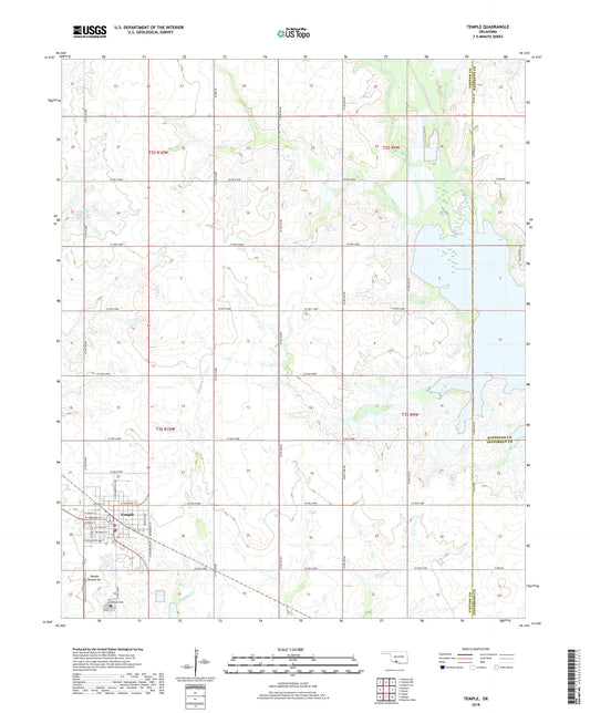 Temple Oklahoma US Topo Map Image