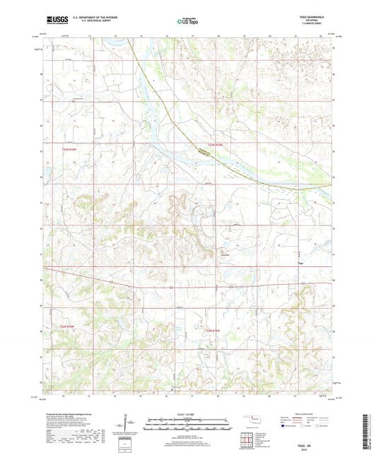 Togo Oklahoma US Topo Map Image