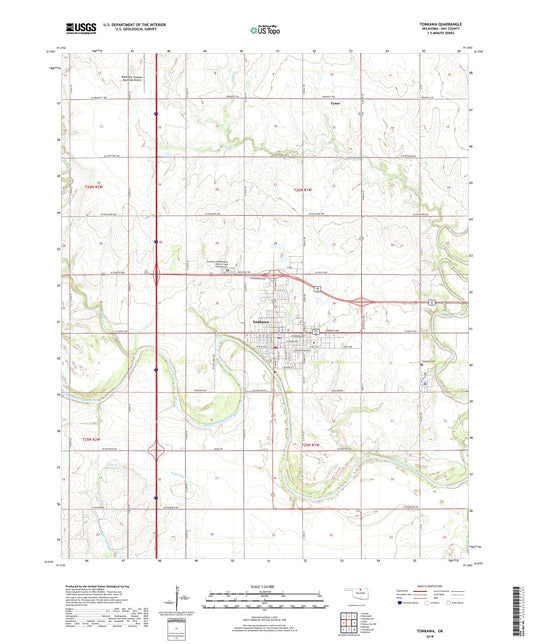 Tonkawa Oklahoma US Topo Map Image