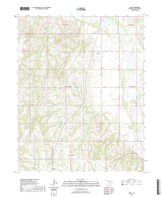Trail Oklahoma US Topo Map Image