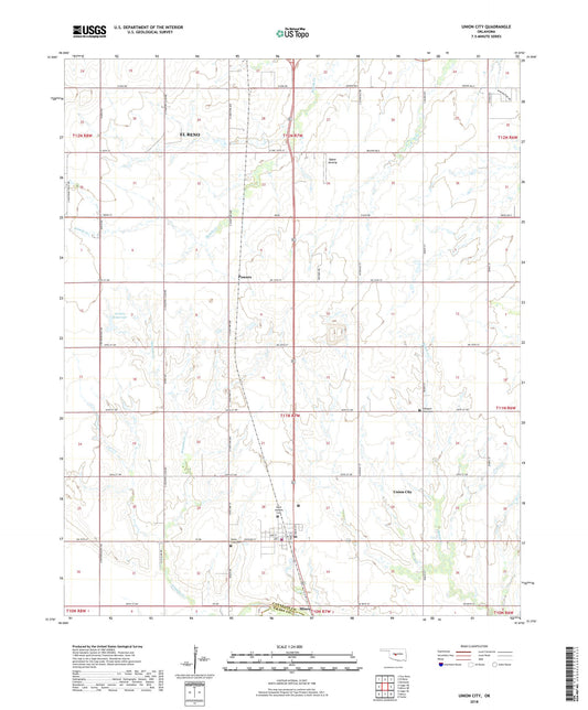 Union City Oklahoma US Topo Map Image