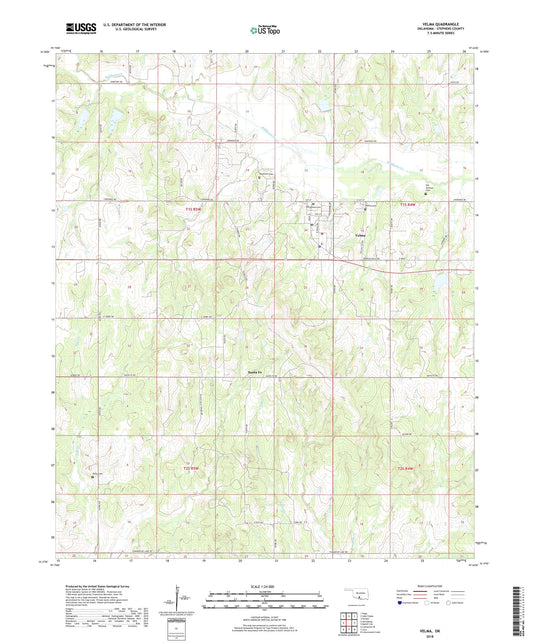 Velma Oklahoma US Topo Map Image