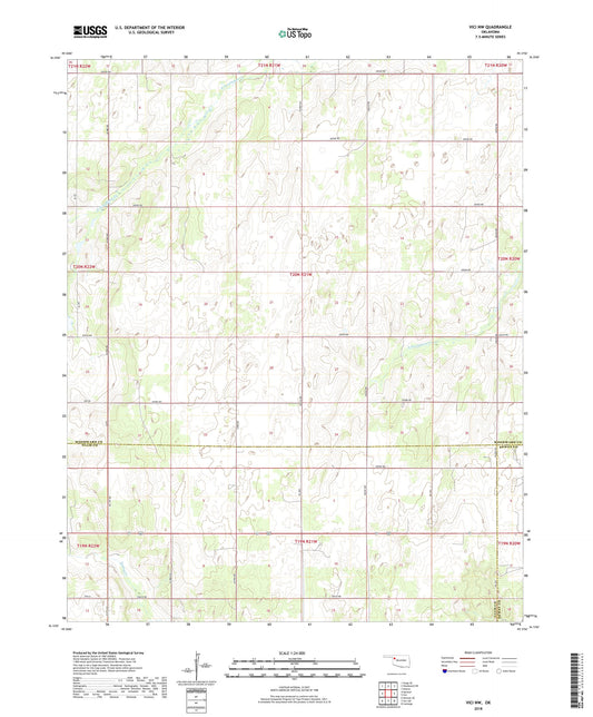 Vici NW Oklahoma US Topo Map Image