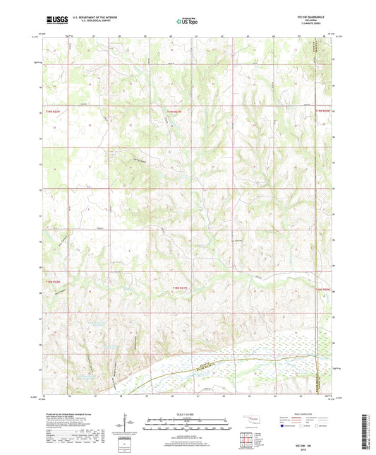 Vici SW Oklahoma US Topo Map Image