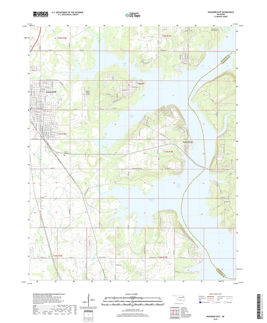 Wagoner East Oklahoma US Topo Map Image