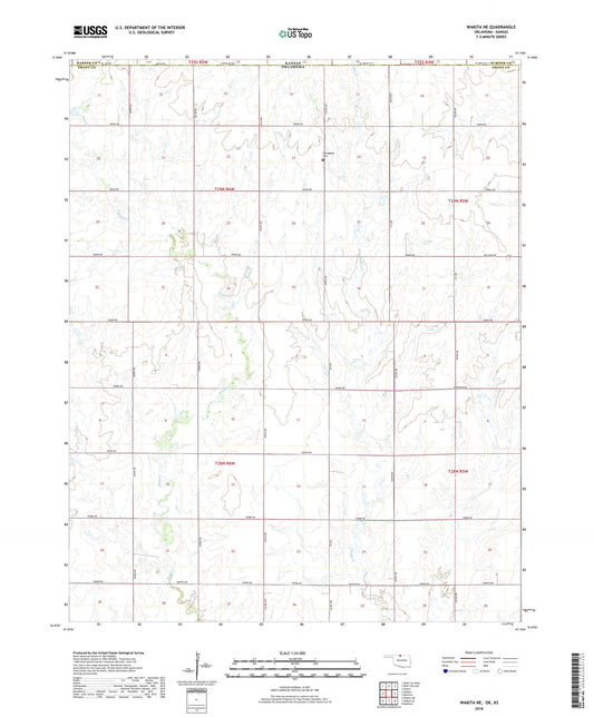 Wakita NE Oklahoma US Topo Map Image