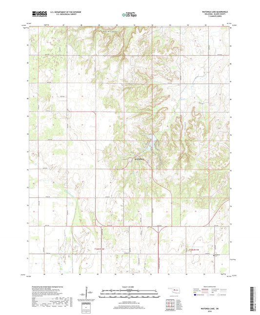 Watonga Lake Oklahoma US Topo Map Image