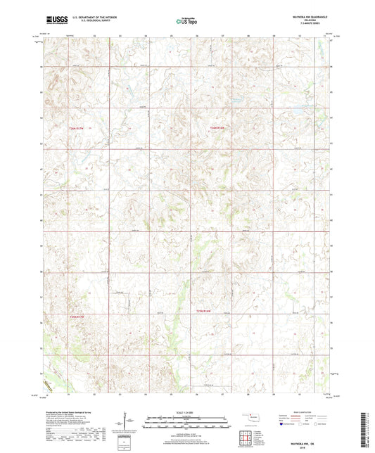 Waynoka NW Oklahoma US Topo Map Image