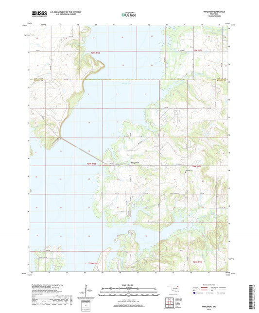 Winganon Oklahoma US Topo Map Image