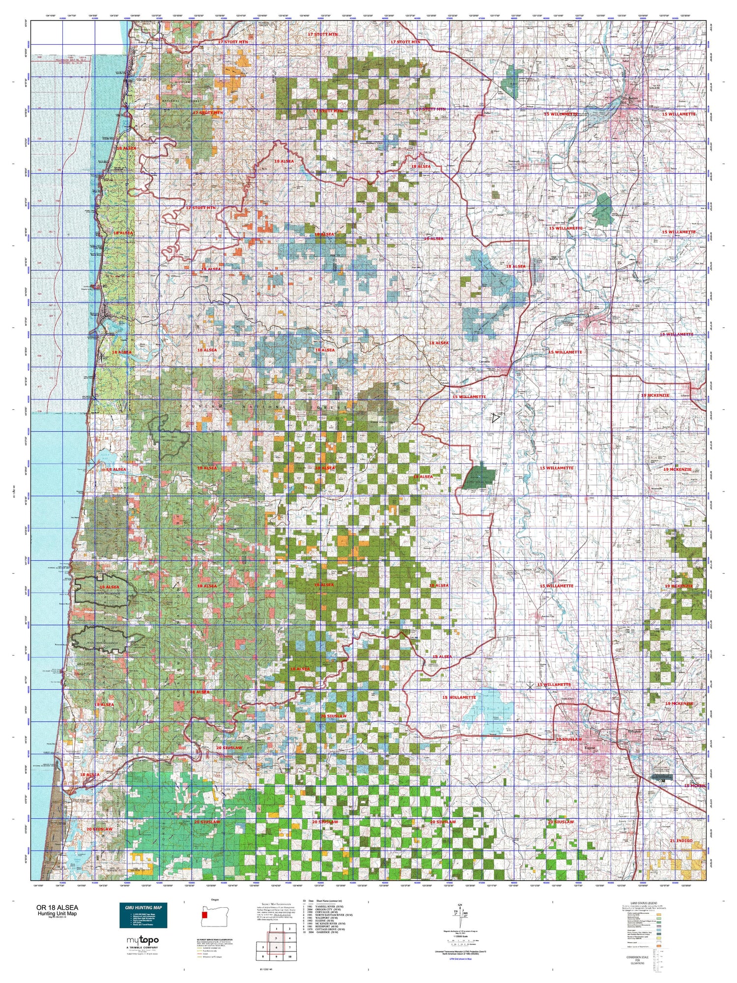 Oregon GMU 18 Alsea Map Image