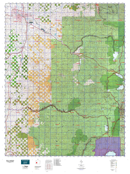 Oregon GMU 21 Indigo Map Image
