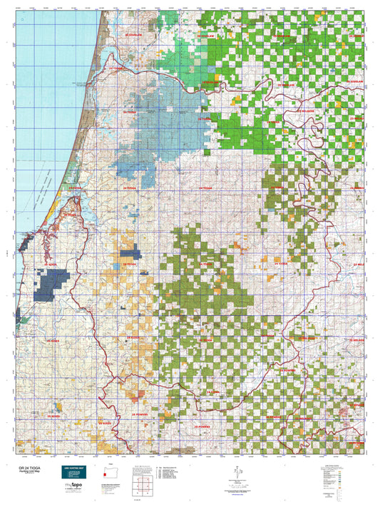 Oregon GMU 24 Tioga Map Image