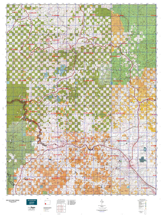 Oregon GMU 29 Evans Creek Map Image