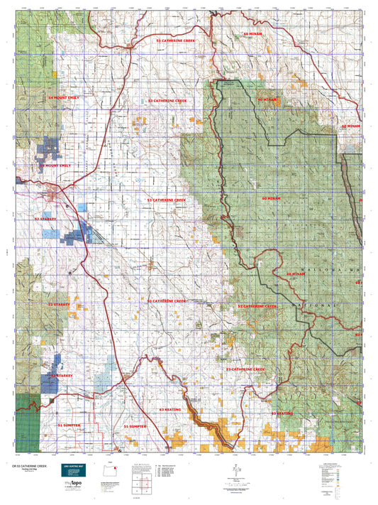 Oregon GMU 53 Catherine Creek Map Image