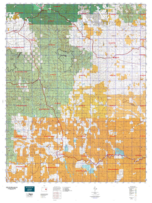 Oregon GMU 65 Beulah W Map Image