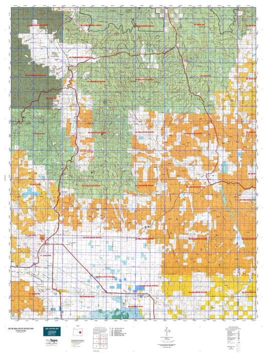 Oregon GMU 66 Malheur River Nw Map Image