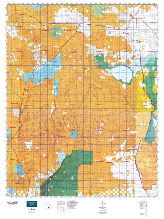 Oregon GMU 71 Juniper Map Image