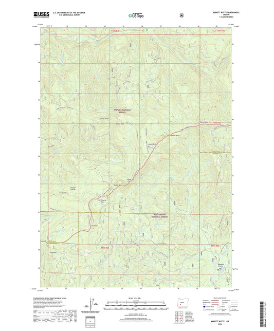 Abbott Butte Oregon US Topo Map Image