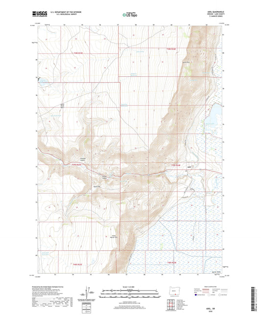 Adel Oregon US Topo Map Image