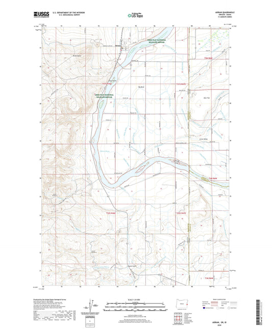 Adrian Oregon US Topo Map Image
