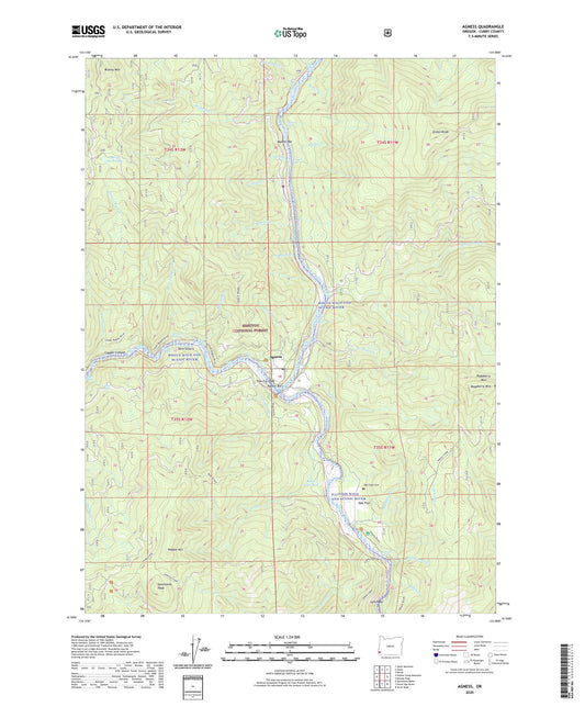 Agness Oregon US Topo Map Image