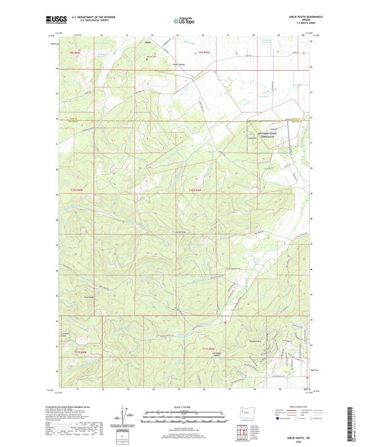 Airlie South Oregon US Topo Map Image
