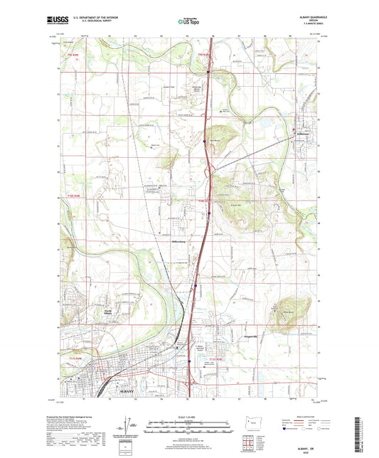 Albany Oregon US Topo Map Image