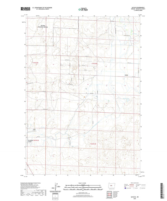 Alfalfa Oregon US Topo Map Image